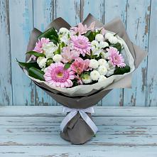 Букет цветов из:  Герберы, Альстромерии и Хризантемы в Нестеровском