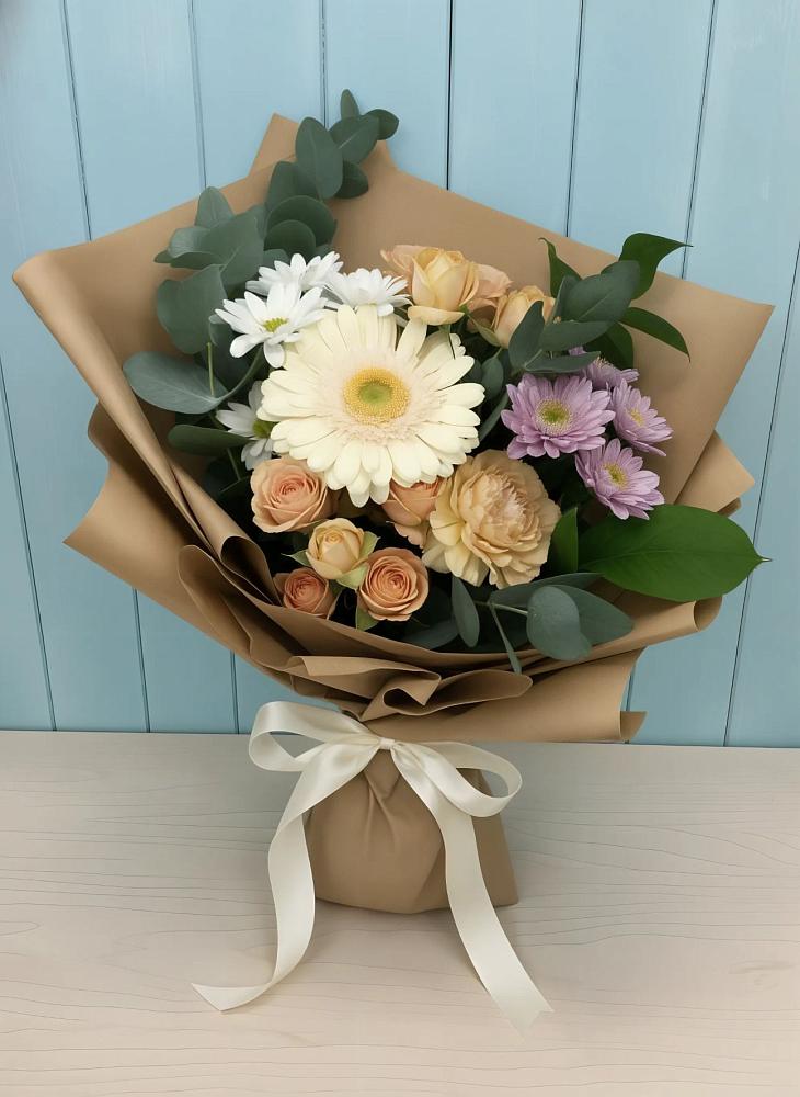 Букет цветов из: Герберы и Хризантемы в Нестеровском