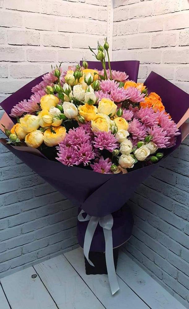 Букет цветов из: Хризантемы и Розы в Нестеровском