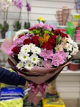 Букет цветов из:  Розы, Хризантемы и Альстромерии #REPLACE_PRED# Нестеровском