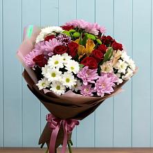 Букет цветов из:  Розы, Хризантемы и Альстромерии в Нестеровском