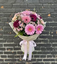 Букет цветов из:  Герберы и Хризантемы в Нестеровском