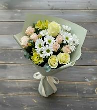 Букет цветов из:  Альстромерии, Розы и Хризантемы в Нестеровском