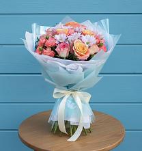 Букет цветов из:  Хризантемы и Розы в Нестеровском